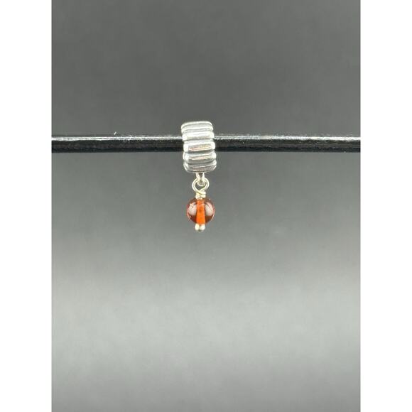 VGT Pandora Retired Sterling Silver Amber November Birthstone Dangle 790166R - Picture 1 of 3